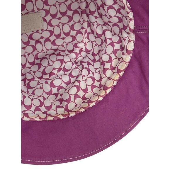Vtg Y2K Coach Fuchsia Bucket Hat | Barbiecore Dopamine Indie Sleaze Retro Grunge - Picture 7 of 13